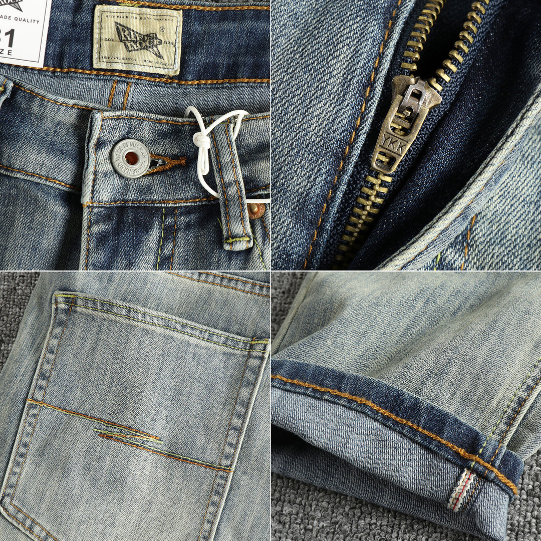 Damen Slim-Fit Jeans mit bequemer Passform und lässigem Vintage-Look R&B