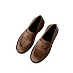 Damen Loafers aus hochwertigem Leder mit modischem Sternen-Detail und bequemer Sohle R&B