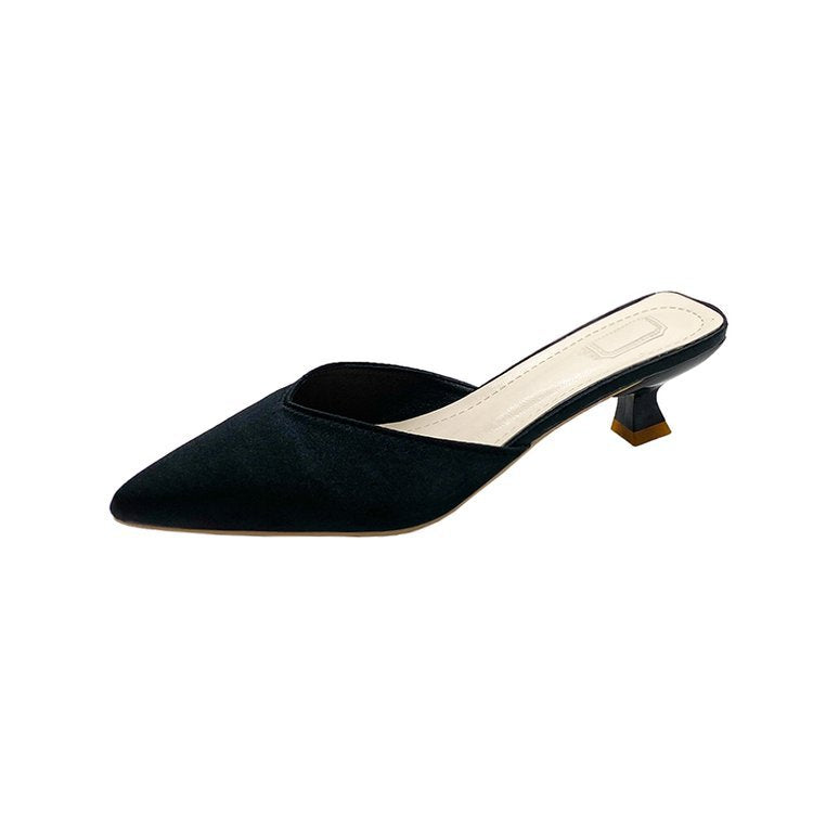 Damen elegante Slingback-Mules mit spitz zulaufender Form R&B