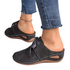 Damen modische Mokassins mit luftiger Perforation und dekorativem Schnürdesign R&B