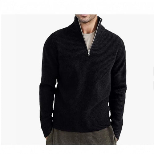 Herren Strickpullover mit Stehkragen R&B