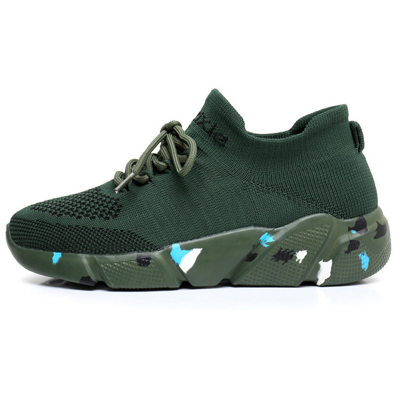 Herren nan sockenähnliche Strick-Sneaker mit nahtlosem Obermaterial und gedämpfter EVA-Plateausohle R&B