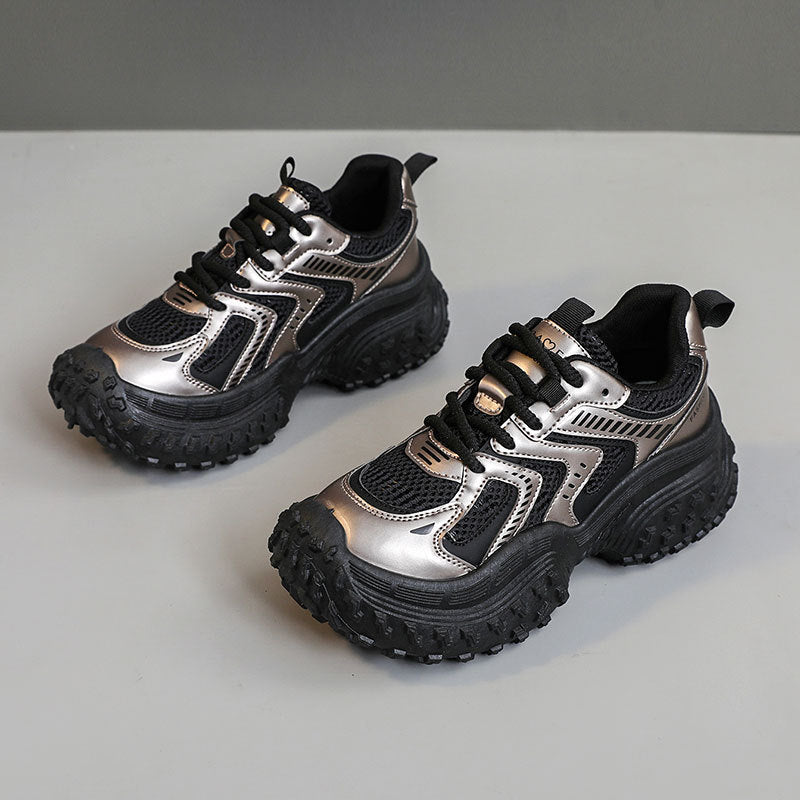 Damen sportliche Sneakers mit dämpfendem Komfort und atmungsaktiver Netzstruktur R&B