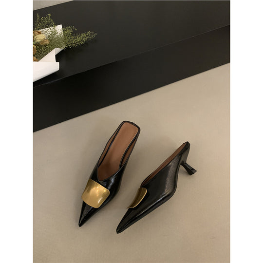 Damen Slingback Pumps mit elegantem Metallic-Design R&B