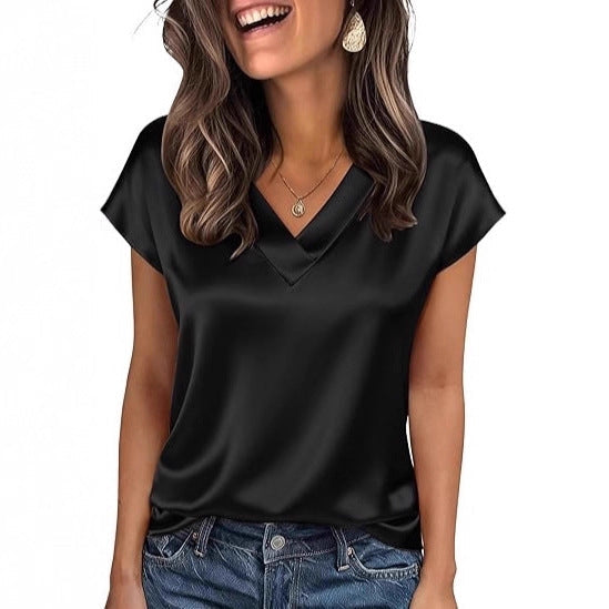 Damen Satinbluse R&B