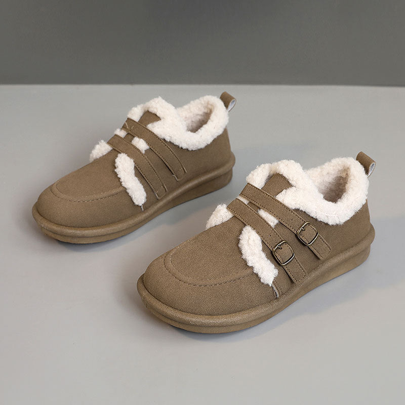 Damen Hausschuhe mit Kuschelfutter und praktischen Klettverschlüssen R&B