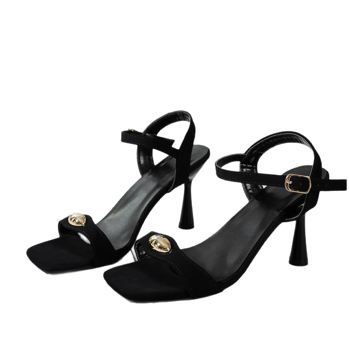 Damen Elegant Sandalen mit modischer Schnallenakzent und praktischem Blockabsatz