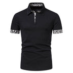 Herren Poloshirt mit modernem Paisleymuster und sportlichem Schnitt