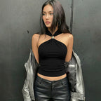 Damen Elegantes Crop-Top mit innovativem Halterdesign R&B