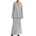 Damen Oversized Strickpullover mit hohem Bund und seitlicher Naht R&B