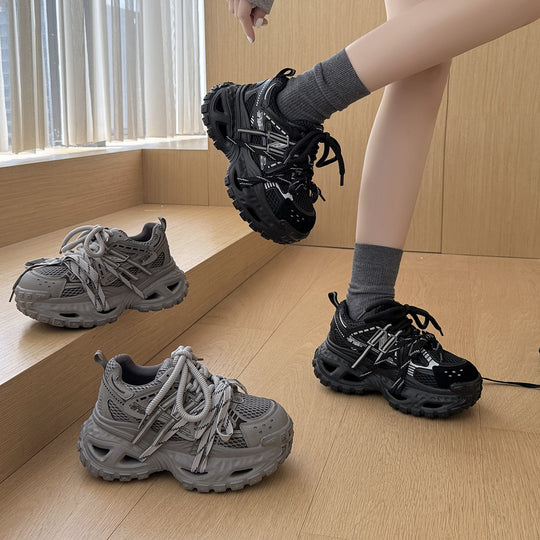 Damen Sneaker mit stoßdämpfender Sohle und atmungsaktivem Obermaterial R&B