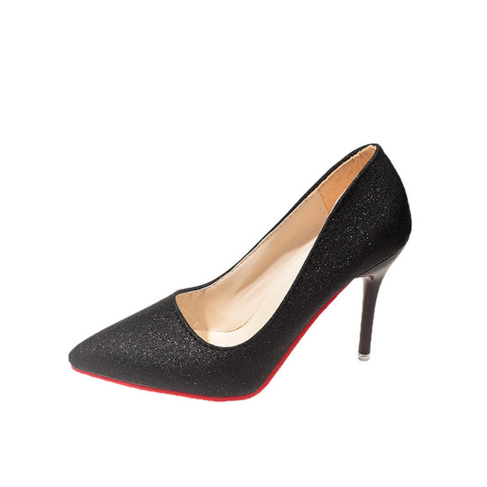 Damen Glitzernde High Heels mit elegantem spitzem Design und rutschfestem Fußbett R&B