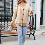 R&B | Gestreifte Klassische Strickjacke für Damen