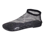 Damen modische Netz-Slippers mit funkelnden Strassapplikationen R&B