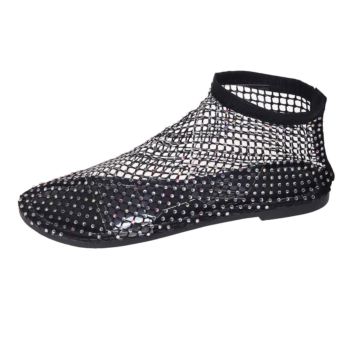 Damen modische Netz-Slippers mit funkelnden Strassapplikationen R&B