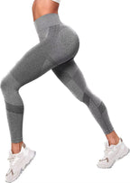Damen Sportleggings mit hohem Bund und atmungsaktivem Material R&B