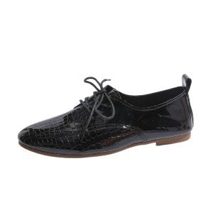 Damen Schnürschuhe im schimmernden Lackdesign mit Rautenprägung R&B