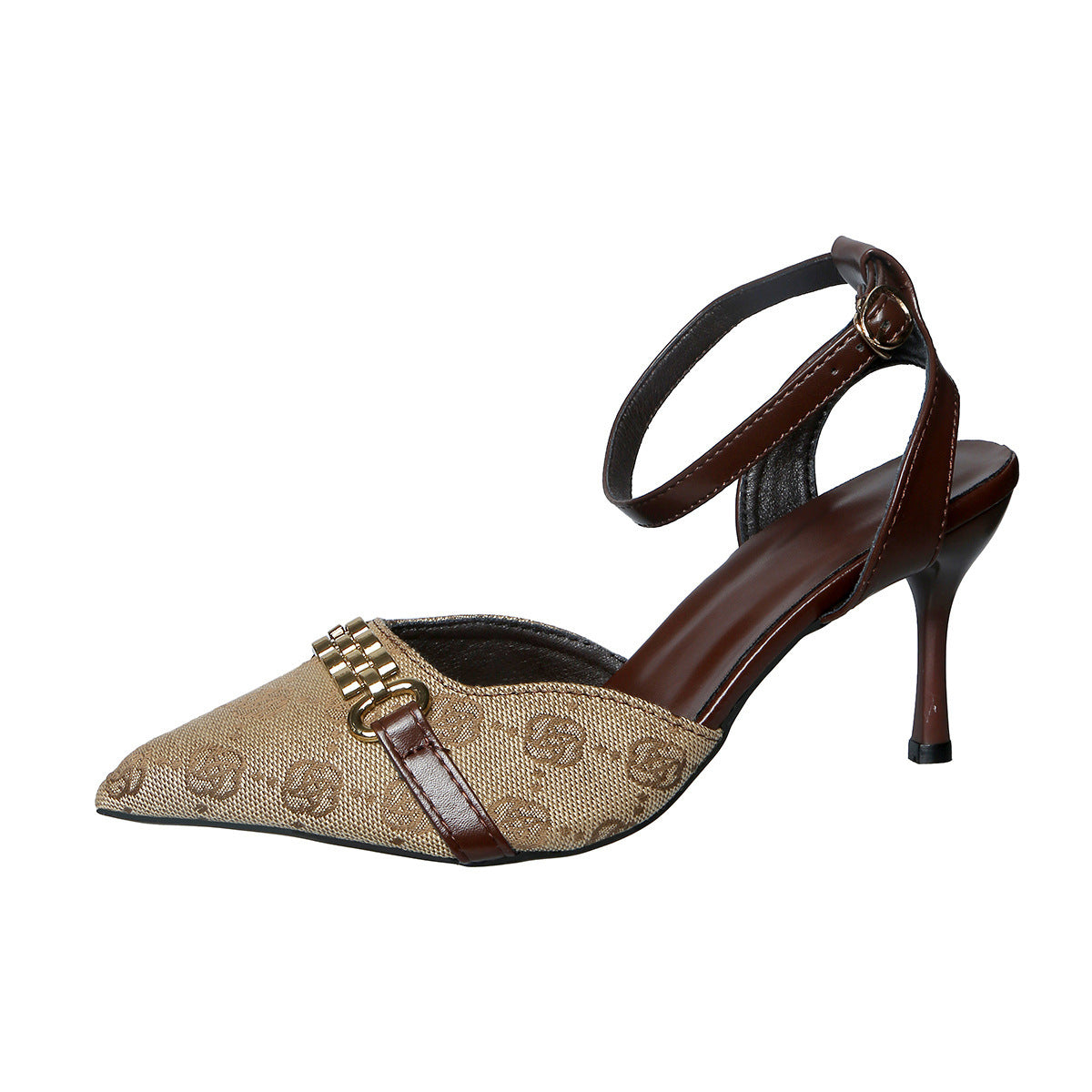 Damen Elegante High Heel Slingback-Pumps mit modischem Riemendesign und edlen Akzenten