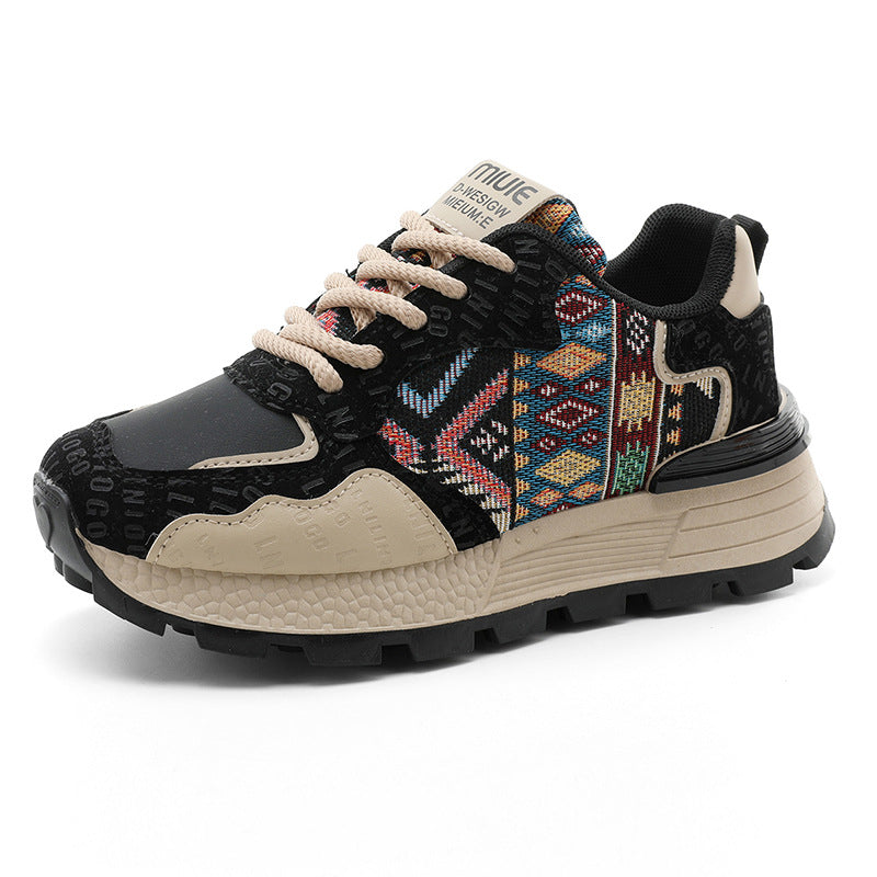 Damen Sportliche Sneakers mit einzigartigem Tribal-Muster und atmungsaktiver Mesh-Oberfläche R&B