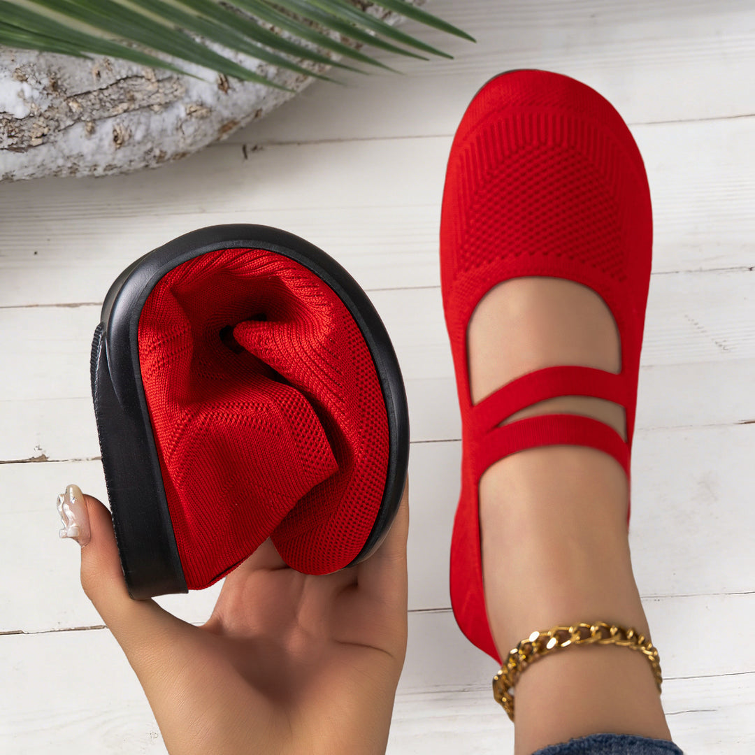Damen Flexible und atmungsaktive Ballerinas mit Faltmechanismus R&B