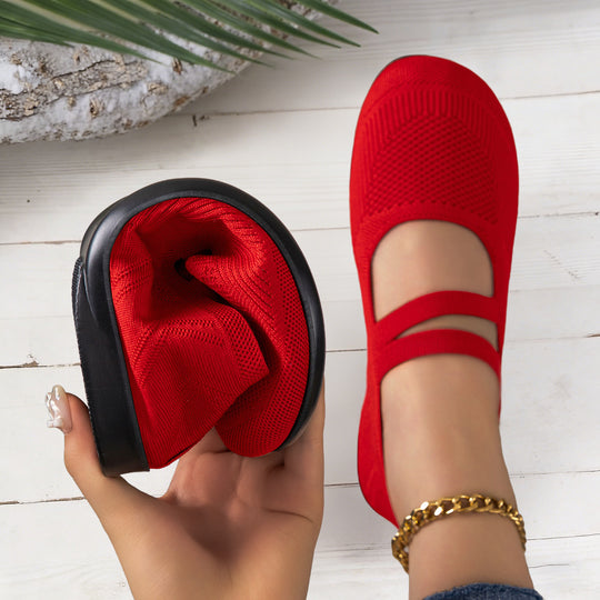 Damen Flexible und atmungsaktive Ballerinas mit Faltmechanismus R&B