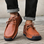 Herren Schnürschuhe im Mokassin-Stil mit rutschfester Sohle und handgenähter Verarbeitung R&B