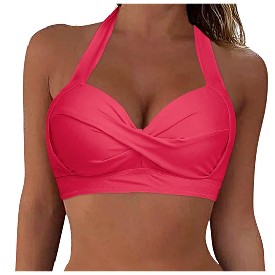Damen Sportliches Bikinioberteil mit tiefem Ausschnitt und Halter-Design R&B