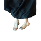 Damen elegante Mules mit dekorativen Blumenakzenten R&B