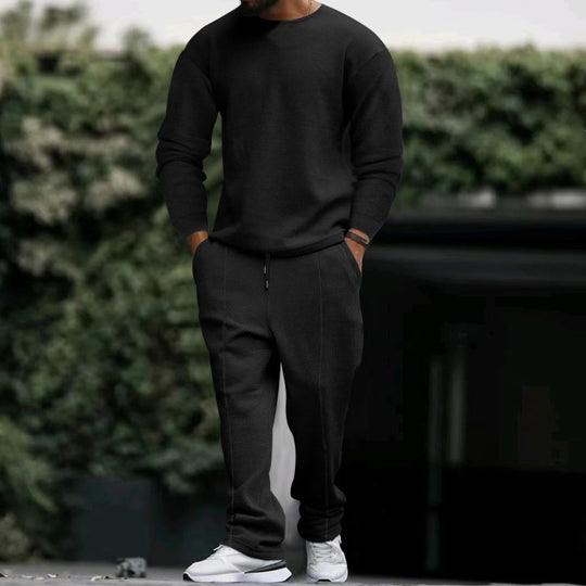 Herren Bequemer Freizeitpullover mit passender Chinohose R&B