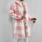 Damen Kuschelige Karojacke R&B