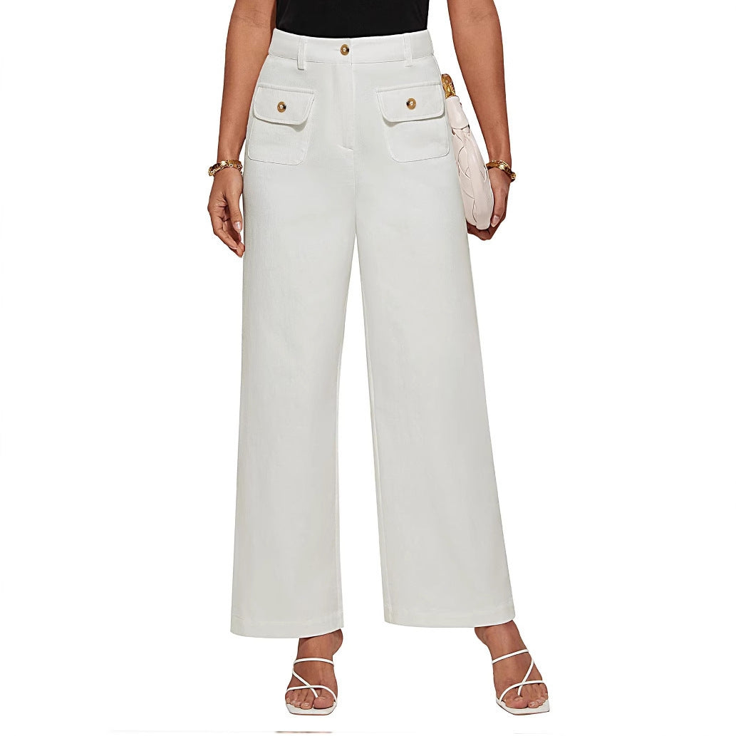 Damen weite Stoffhose mit praktischen Taschen R&B