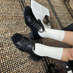 Damen elegante Schnürschuhe mit leichtem Blockabsatz und hochwertiger Lederverarbeitung R&B