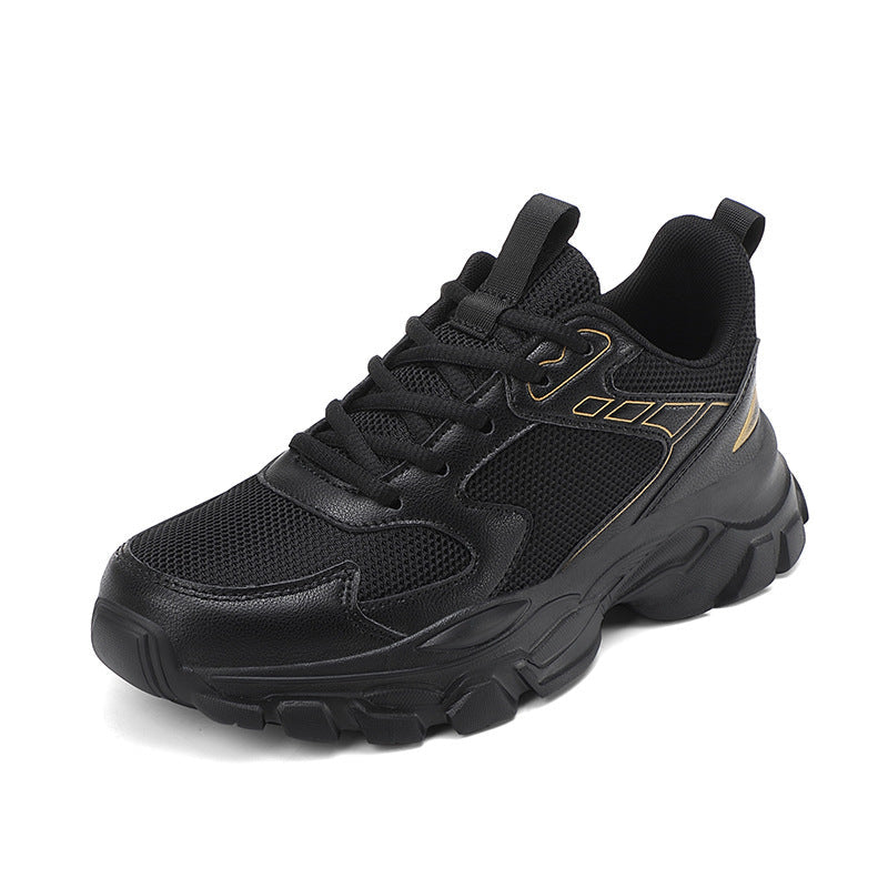 Unisex nan voluminöse Plateau-Sneaker mit atmungsaktivem Mesh, stoßdämpfender Zwischensohle und rutschfester Profilsohle R&B