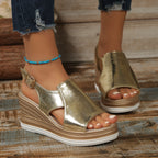 Damen Komfortable Wedge-Sandaletten mit modischem Design und anatomischem Fußbett R&B