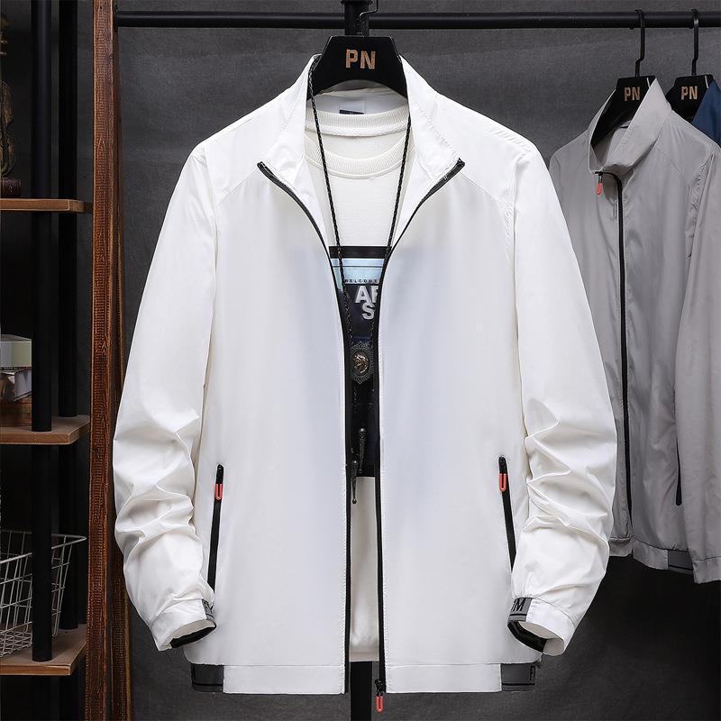 Herren leichte wasserabweisende Übergangsjacke mit praktischen Reißverschluss-Taschen R&B