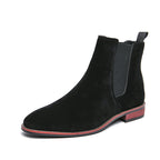 Damen elegante Chelsea-Stiefel aus weichem Wildleder mit elastischen Einsätzen R&B