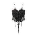 Damen Korsett Top mit zartem Spitzenbesatz und raffiniertem Schnitt R&B