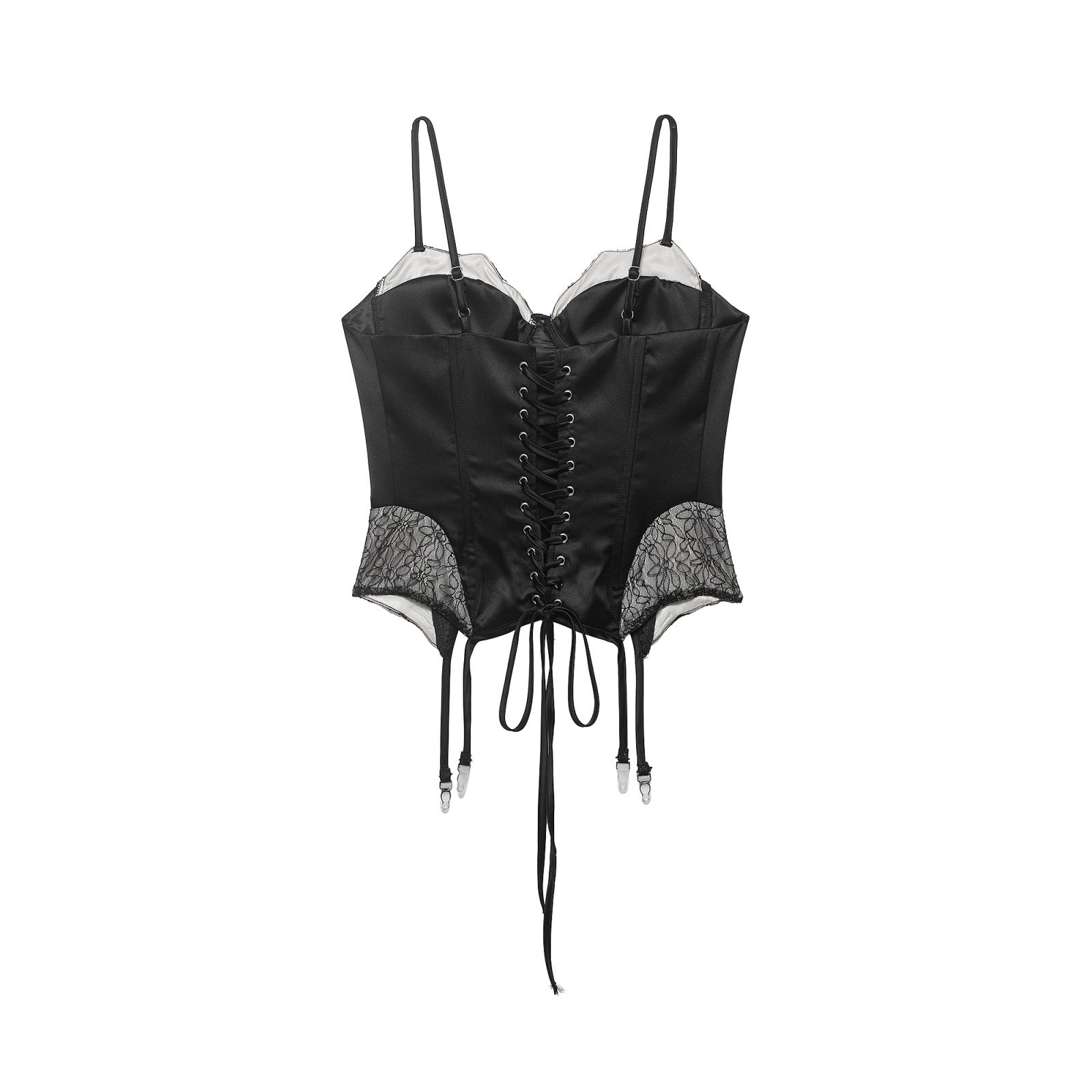 Damen Korsett Top mit zartem Spitzenbesatz und raffiniertem Schnitt R&B