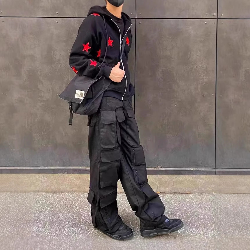 Herren Kapuzenpullover mit auffälligem Sternenmuster R&B