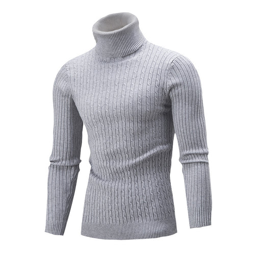 Herren rollkragen Pullover mit Zopfmuster R&B