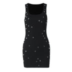 Damen Figurbetontes Minikleid mit Glitzersteinverzierungen R&B