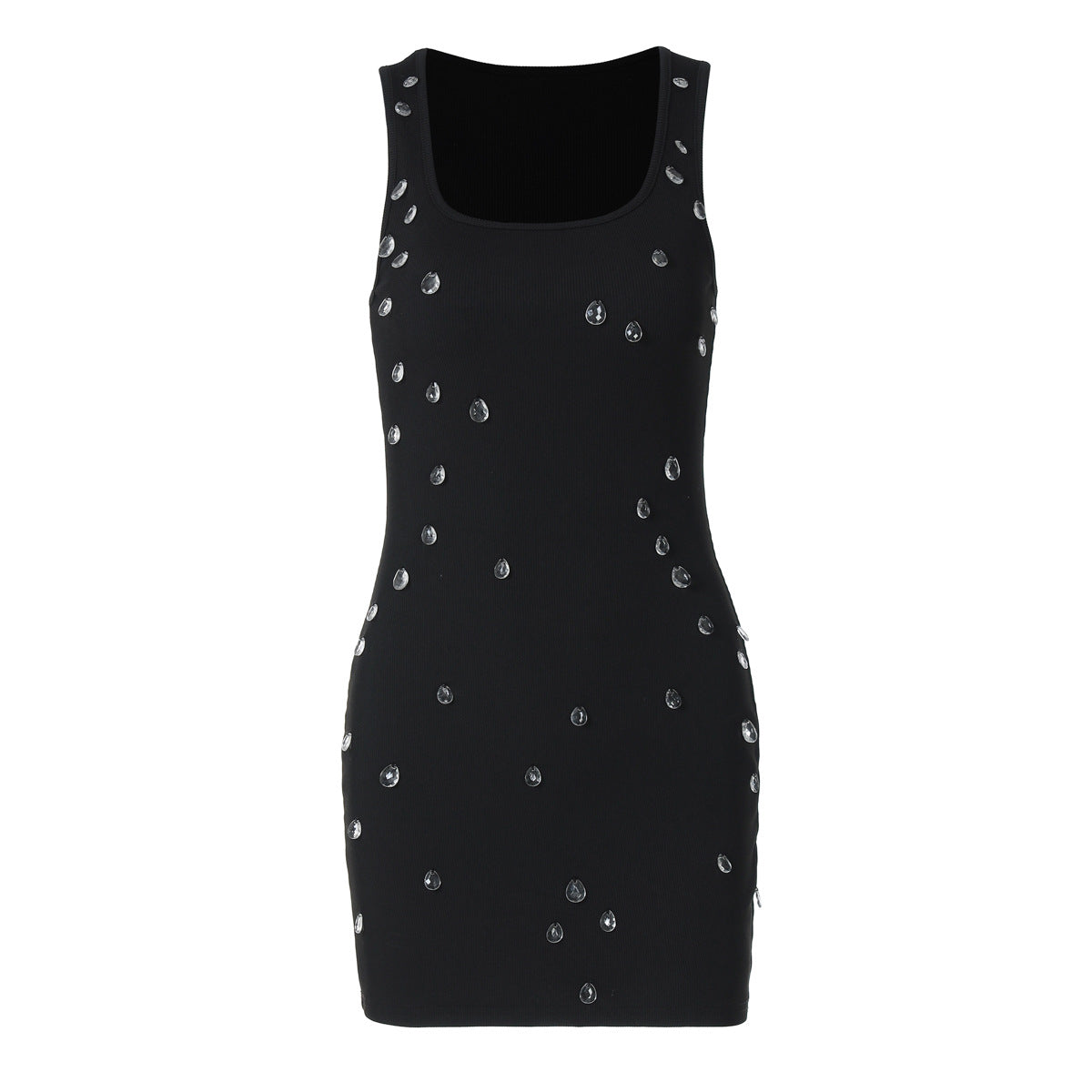 Damen Figurbetontes Minikleid mit Glitzersteinverzierungen R&B