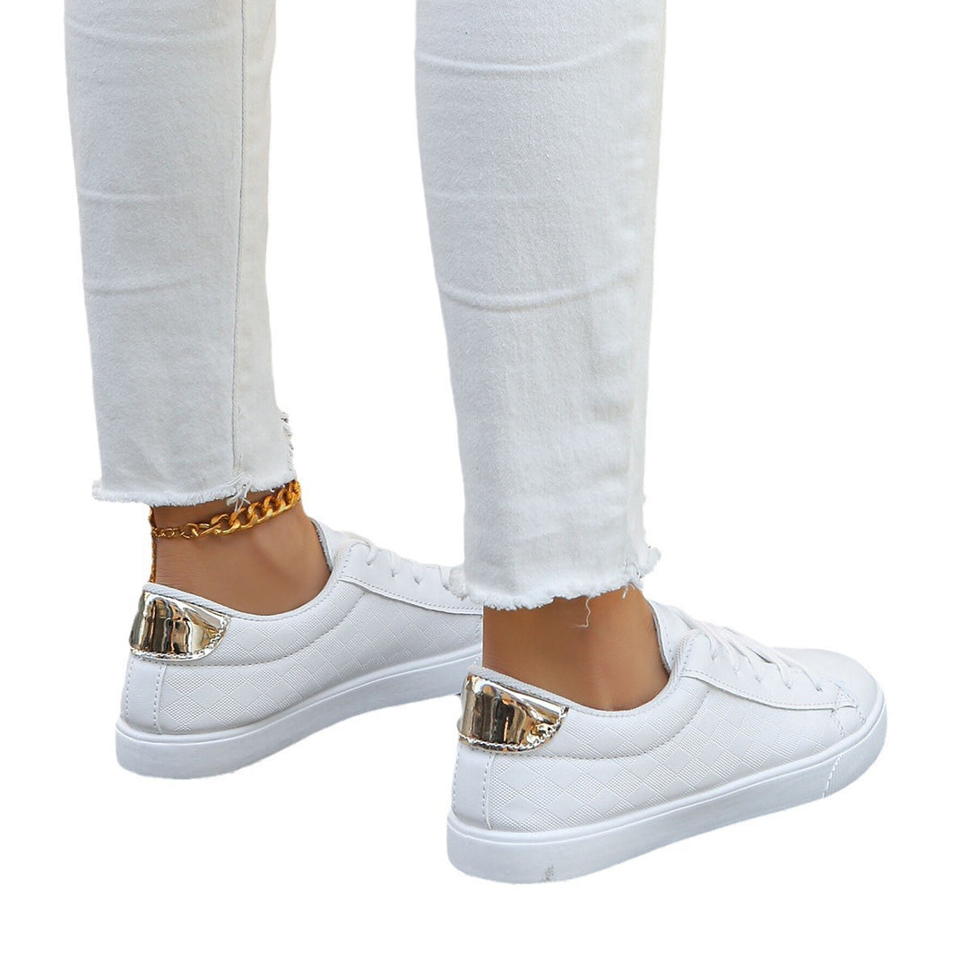 Damen Sportliche Sneaker aus veganem Leder mit atmungsaktiven Einsätzen R&B