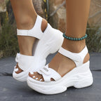 Damen Sportliche und stilvolle Plateausandalen mit verstellbaren Riemen R&B