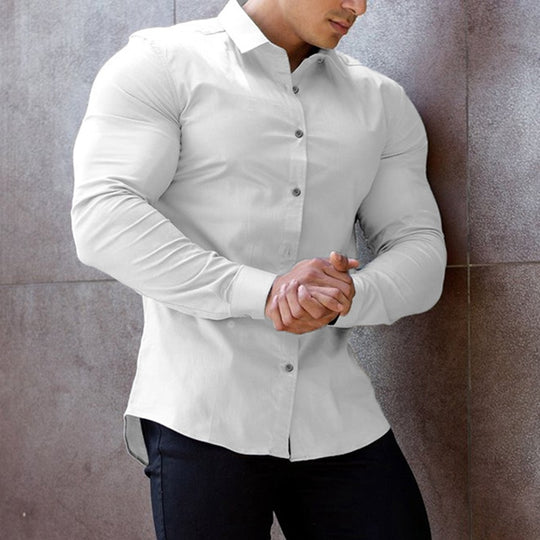 Herren Elegantes Hemd mit körpernahem Schnitt R&B