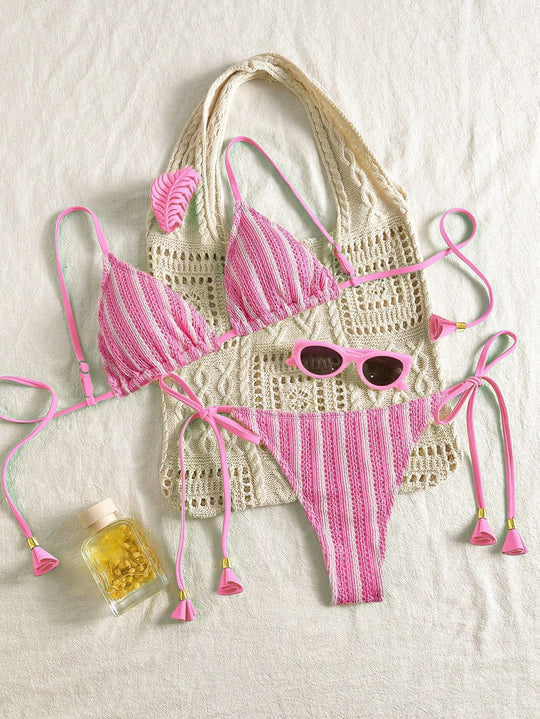 Damen Strappy Bikiniset mit verstellbaren Trägern R&B