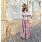 Damen Maxi-Rock mit floralem Muster R&B