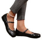 Damen Ballerina-Schuhe mit mittelhohem Komfort und verstellbarem Riemen R&B