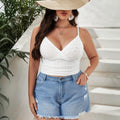Damen Gesticktes Crop-Top R&B