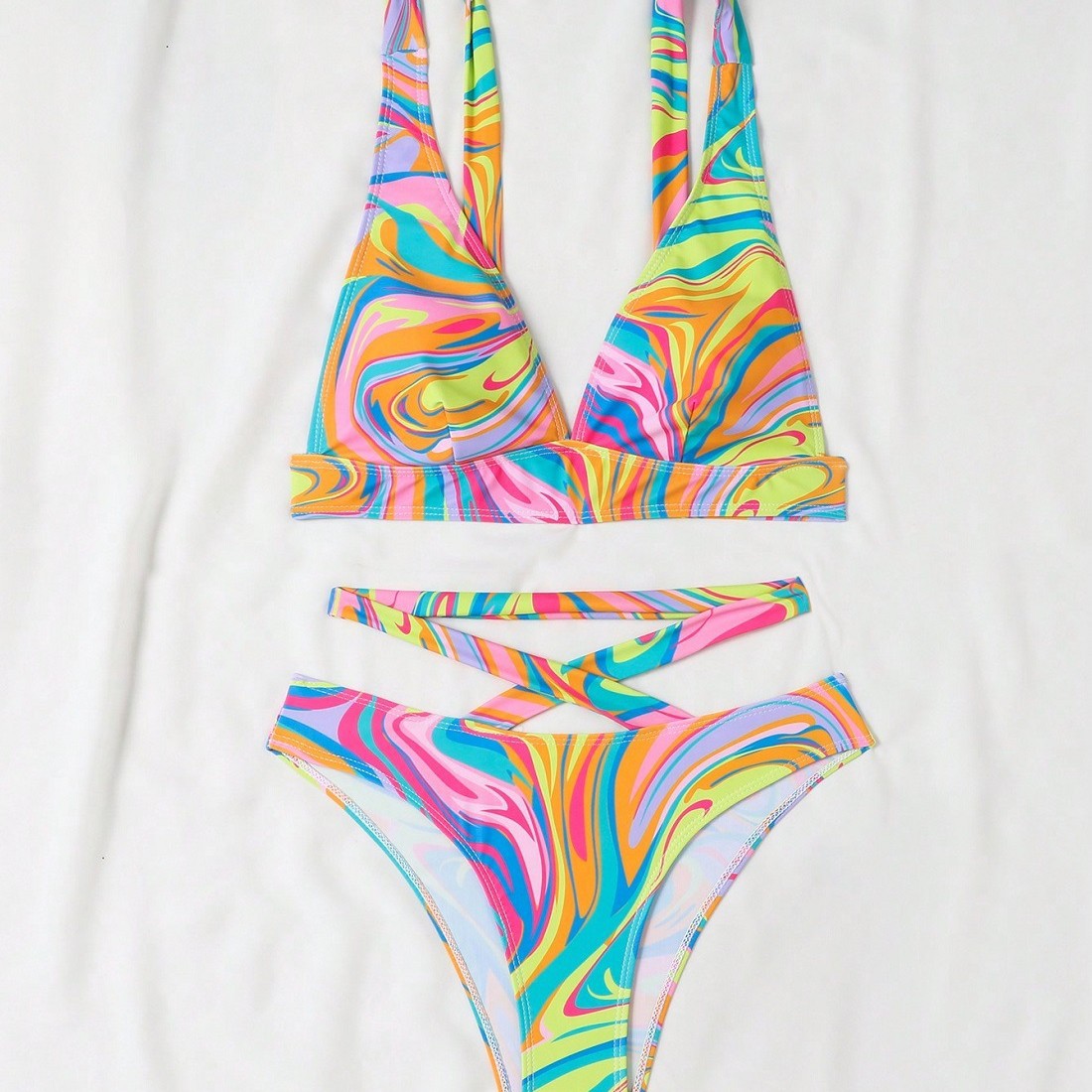 Damen Hochgeschnittener Triangel-Bikini R&B